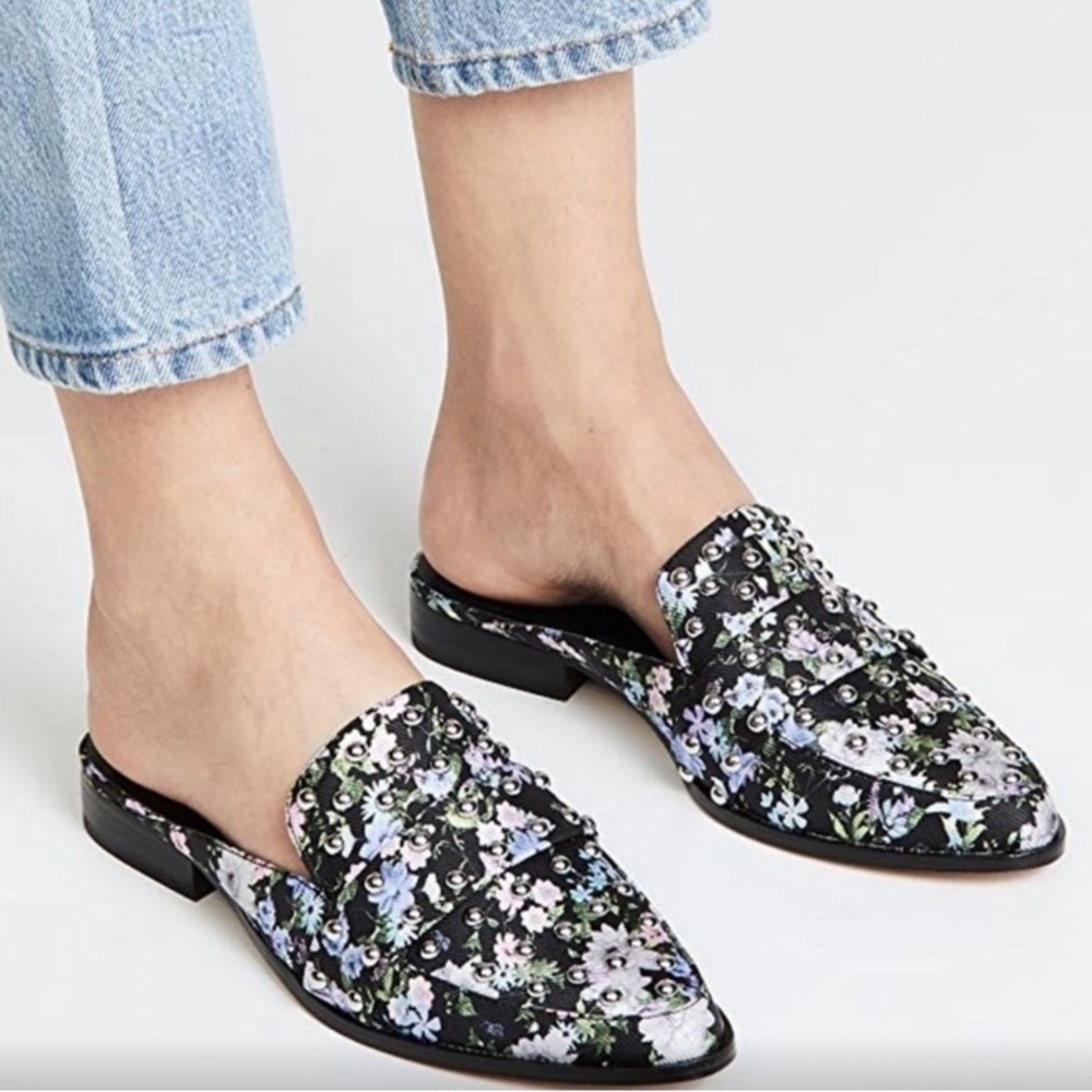 Rebecca Minkoff Milena Studded Floral Mules / Slides (Size 6)